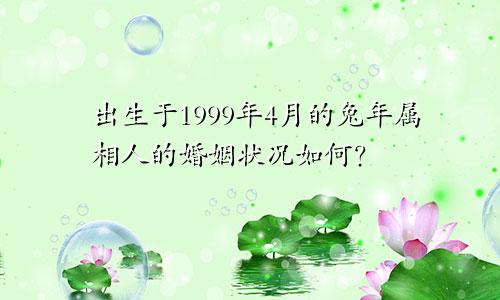 出生于1999年4月的兔年属相人的婚姻状况如何？