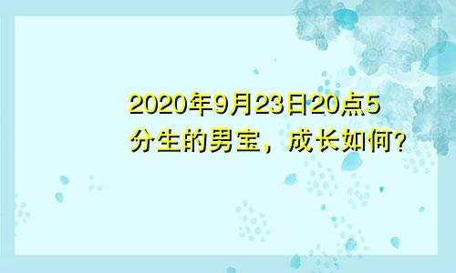 2020年9月23日20点5分生的男宝，成长如何？