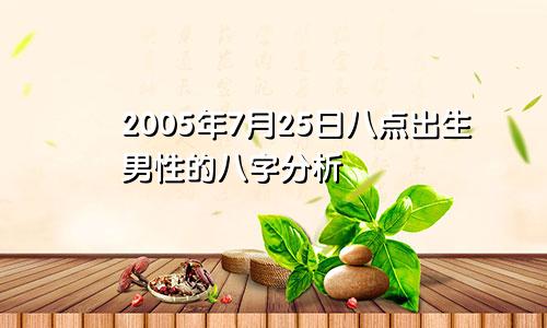 2005年7月25日八点出生男性的八字分析