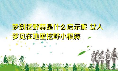 梦到挖野蒜是什么启示呢 女人梦见在地里挖野小根蒜