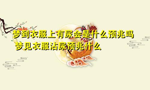 梦到衣服上有尿会是什么预兆吗 梦见衣服沾尿预兆什么