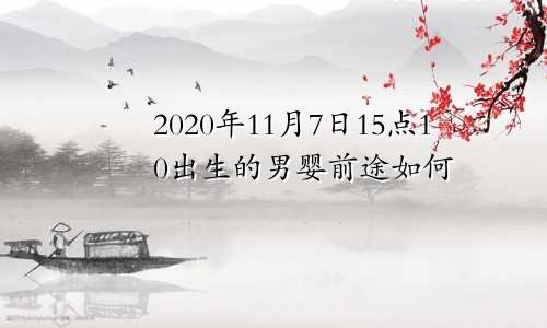 2020年11月7日15点10出生的男婴前途如何