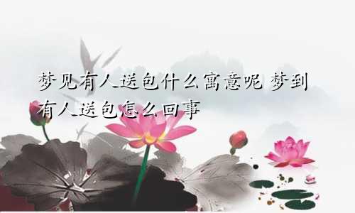 梦见有人送包什么寓意呢 梦到有人送包怎么回事