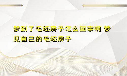 梦到了毛坯房子怎么回事啊 梦见自己的毛坯房子