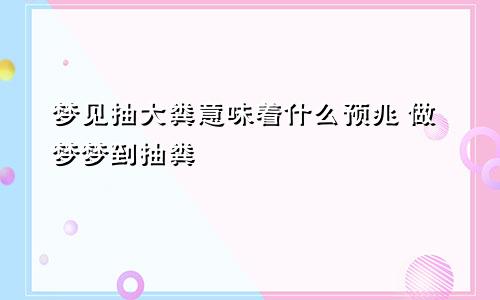 梦见抽大粪意味着什么预兆 做梦梦到抽粪